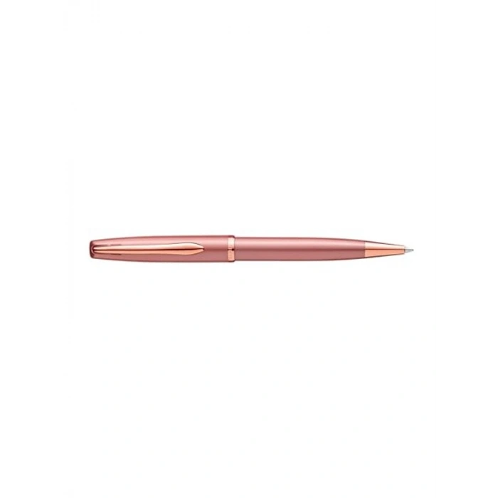 Şık Metal Tükenmez Kalem, Pembe Renk, Katlanır Kutuda