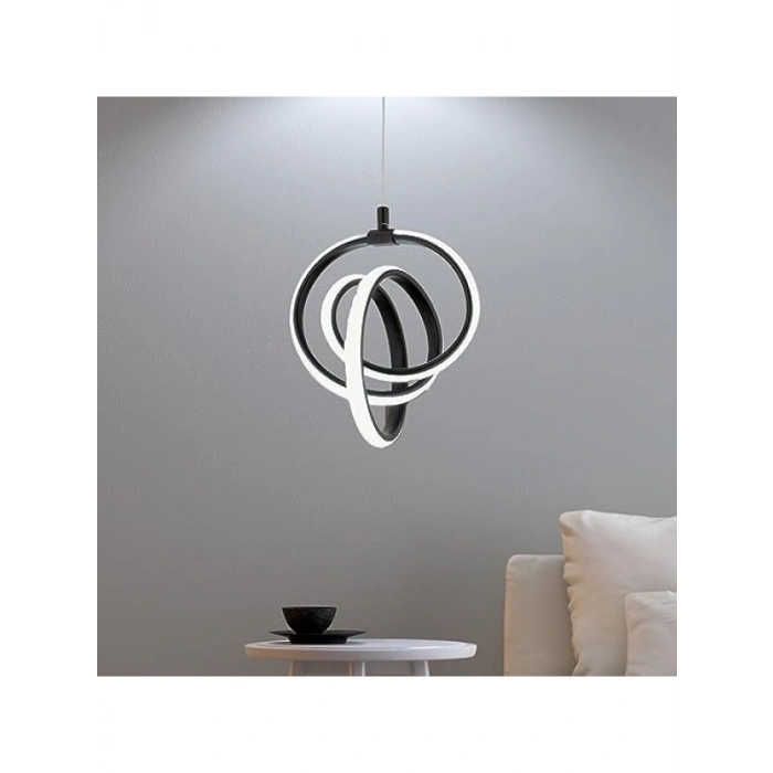 Şık Modern LED Sarkıt Avize - 24W Beyaz Işık, Ayarlanabilir Uzunluk