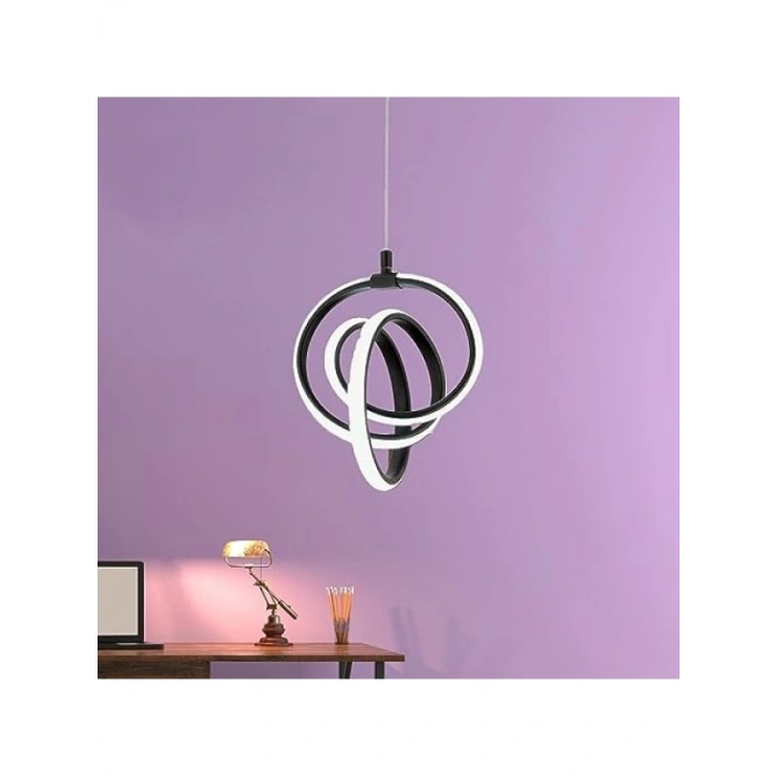 Şık Modern LED Sarkıt Avize - 24W Beyaz Işık, Ayarlanabilir Uzunluk