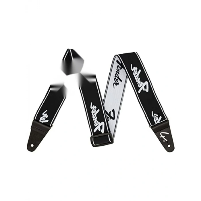 Şık Siyah/Beyaz Gitar Askısı, 5,1 cm