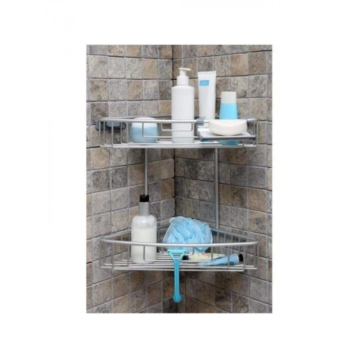 Şık Tasarımlı Bej Banyo Rafı