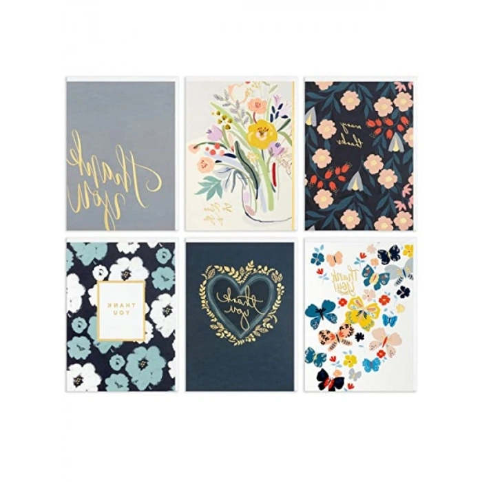 Şık Teşekkür Kartları Seti (48 Adet)