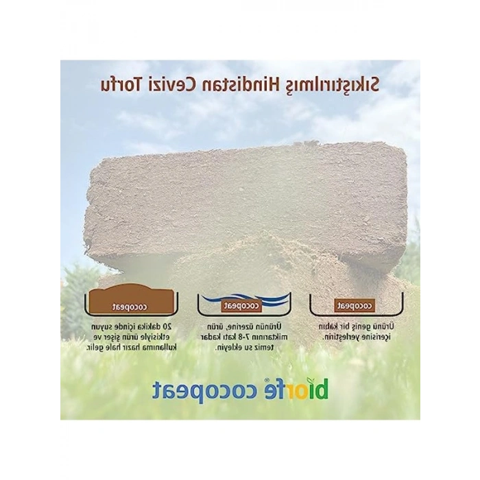 Sıkıştırılmış Hindistan Cevizi Torfu, 10 kg Su Tutucu Özellik