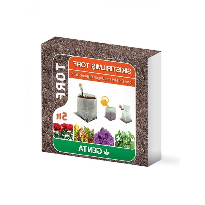 Sıkıştırılmış Torf, 5 Litrelik Paket, Bitki Besleyici