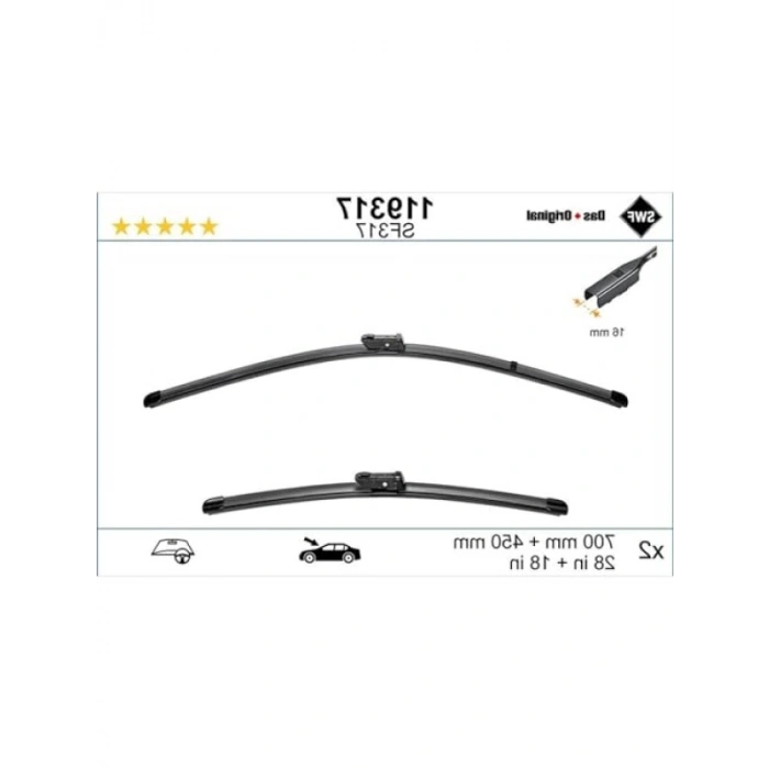 Silecek Seti VW ID.4 (2021 ve sonrası) 700+450 mm