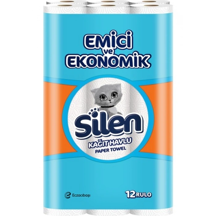 Silen Kağıt Havlu 12li Rulo Ultra Emici ve Ekonomik Temizlik İçin İdeal Seçim