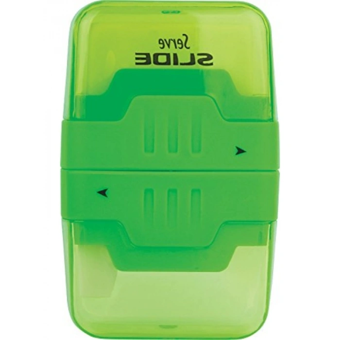 Silgili Kalemtıraş - Yeşil Renk, Tekli