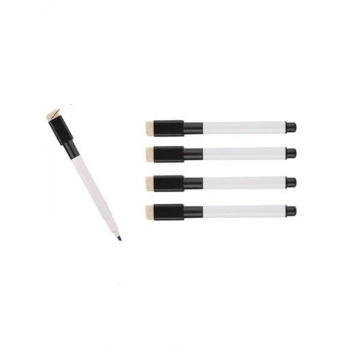 Silgili Mıknatıslı Mini Beyaz Tahta Kalemi, 4lü Set