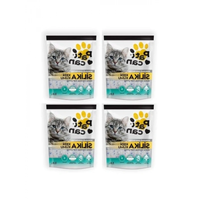 Silika Kedi Kum Seti 4 Adet - 3.8 Lt