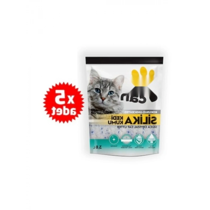 Silika Kristal Kedi Kumu - 5 Adet, 3.8 LT