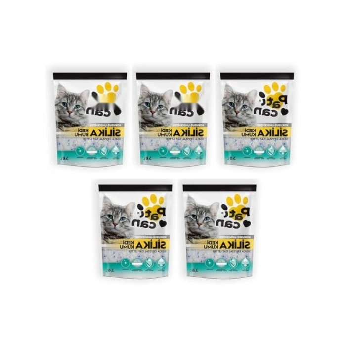 Silika Kristal Kedi Kumu - 5 Adet, 3.8 LT