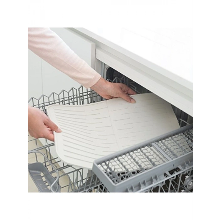 Silikon Damlama Matı, Açık Gri, 32,5 x 44 cm