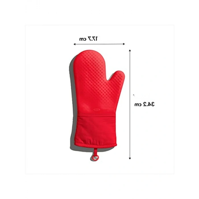 Silikon Fırın Eldiveni - Kırmızı, Isıya Dayanıklı