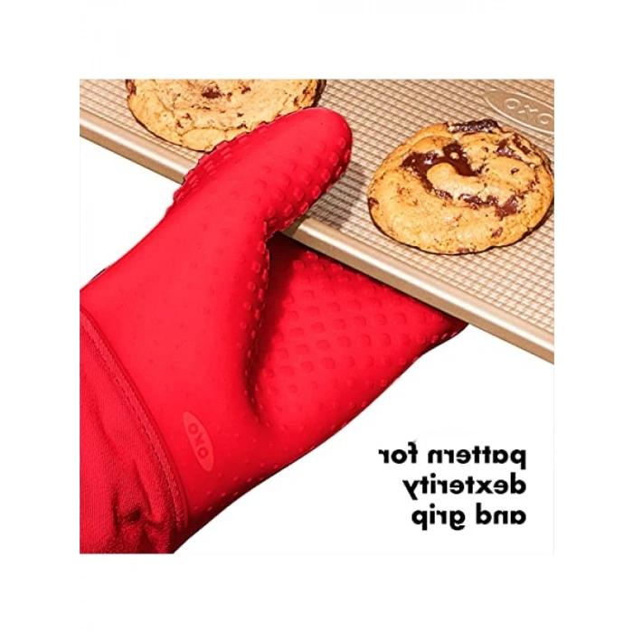 Silikon Fırın Eldiveni - Kırmızı, Isıya Dayanıklı