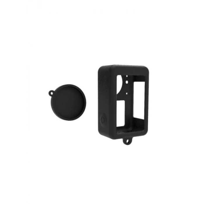 Silikon Koruma Kılıfı Seti, DJI Osmo Action 3/4 Uyumlu, Siyah