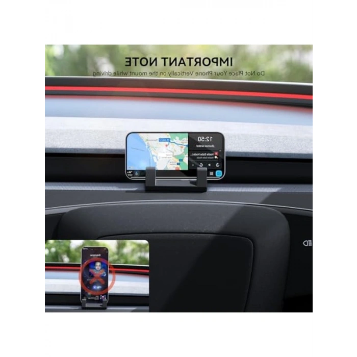 Silikon Telefon Montaj Tutucu, Tesla Model 3 İçin Tasarlanmış