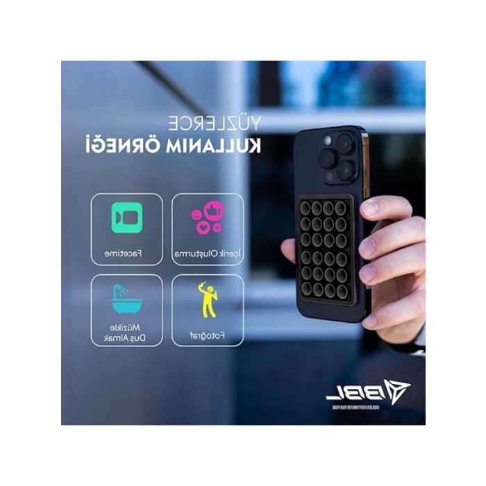 Silikon Vantuzlu Telefon Kılıfı Tutucu, Araç için Vakumlu Tasarım