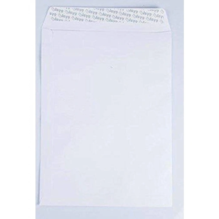 Silikonlu Torba Zarf, Beyaz, 110 gr, 25li Paket