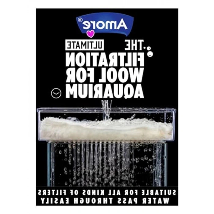 Silikonsuz 70 gr akvaryum filtre elyafı, 66 cm x 90 cm boyut