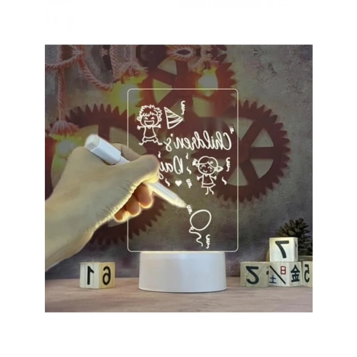 Silinen Led Işıklı Mesaj Not Panosu