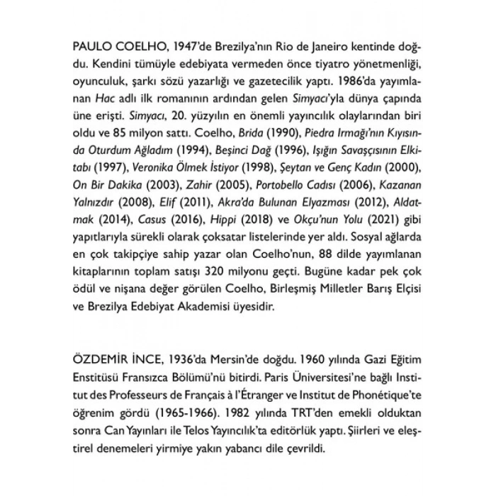 Simyacı - Paulo Coelho Romanı Türkçe 192 Sayfa Ciltsiz 2023 Yılı Baskısı