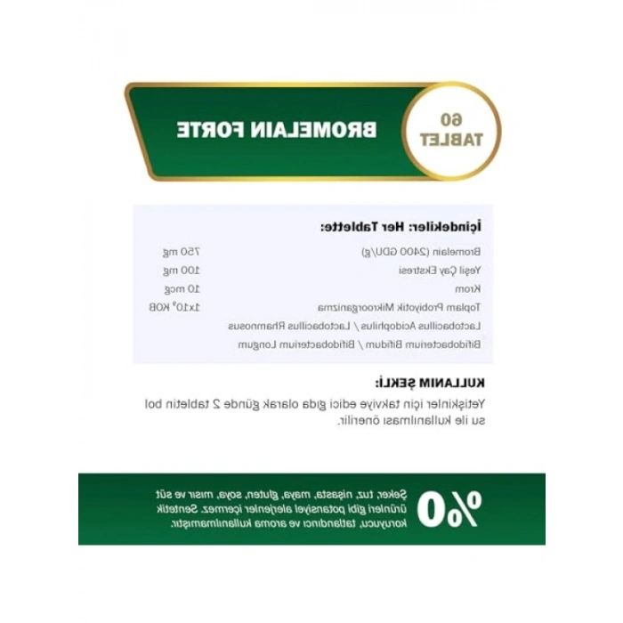 Sindirim ve Bağışıklık Destek Tableti - 60 Tablet