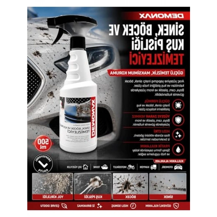 sinek böcek ve kuş pisliği temizleyici