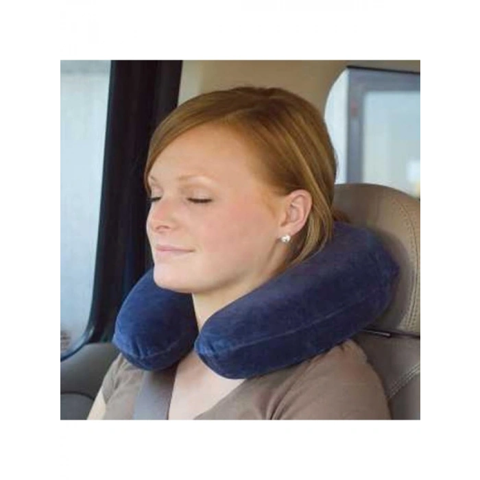 Şişirilebilir Ergonomik Boyun Yastığı - Lacivert