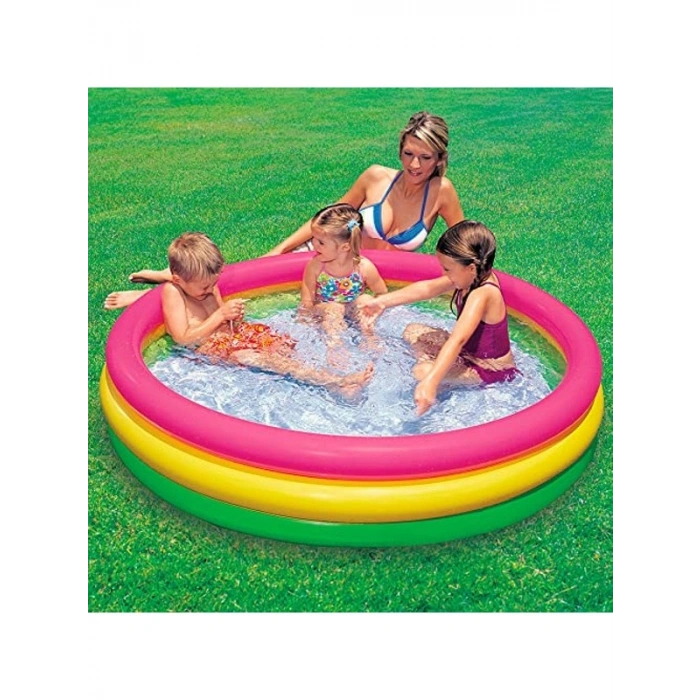Şişme Tabanlı Havuz, 3 Bölmeli, 114 cm, Su Sporları için