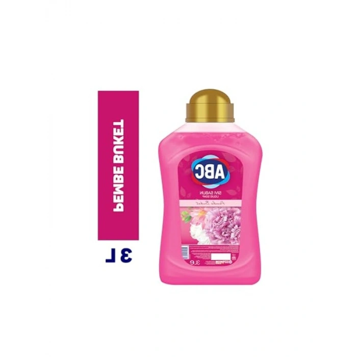 Sıvı sabun, pembe renk, 3 litrelik büyük ambalajda