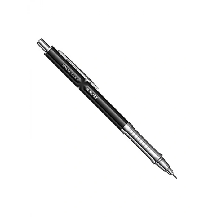 Siyah 0.5 mm Mekanik Kurşun Kalem - Paslanmaz Çelik Gövde