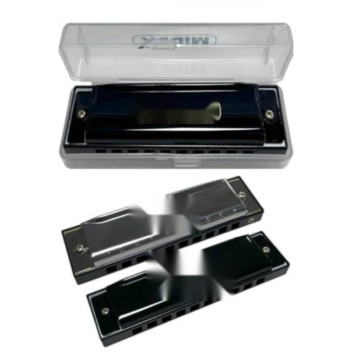 Siyah 10 Delikli Mızıka - HN-10BK Modeli