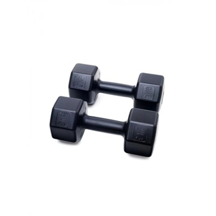 Siyah 10lu Dambıl Seti, Ağırlık Plakaları ile Birlikte