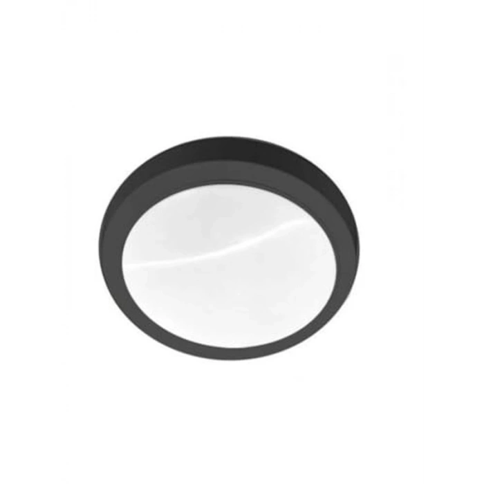 Siyah 20W Ledli Tavan Armatürü, 6400K Beyaz Işık