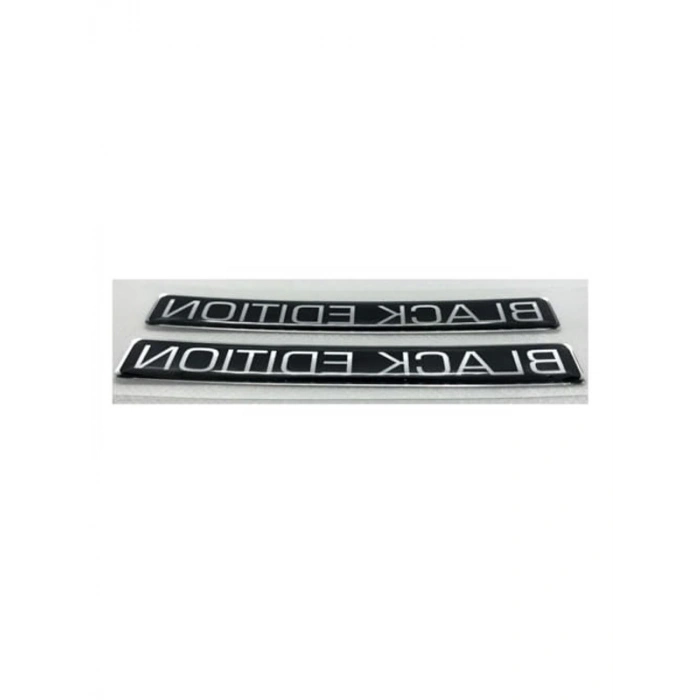 Siyah 3D Logo Sticker Seti, 2 Adet ile Kendi Tasarımlarınızı Yaratın
