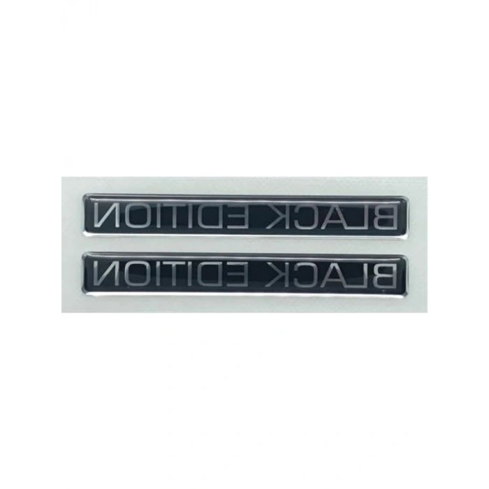 Siyah 3D Logo Sticker Seti, 2 Adet ile Kendi Tasarımlarınızı Yaratın