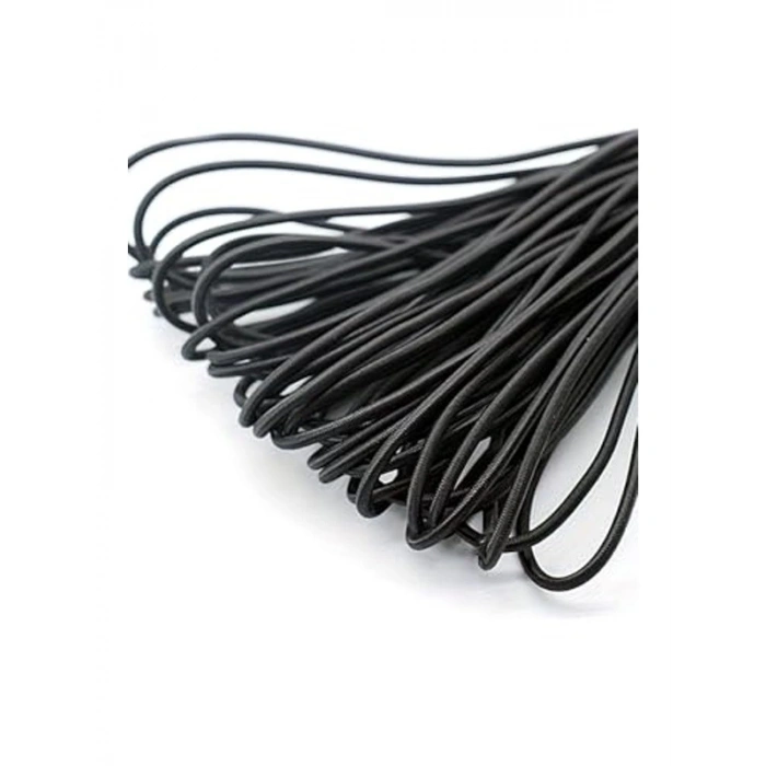 Siyah 5 Metre 2 mm Yuvarlak Lastik