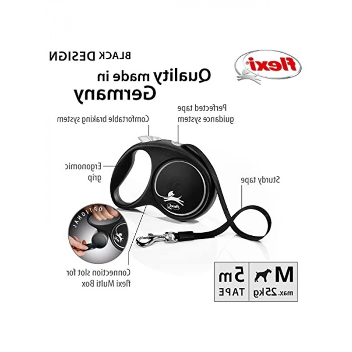 Siyah 5MT Şerit Tasma M Beden