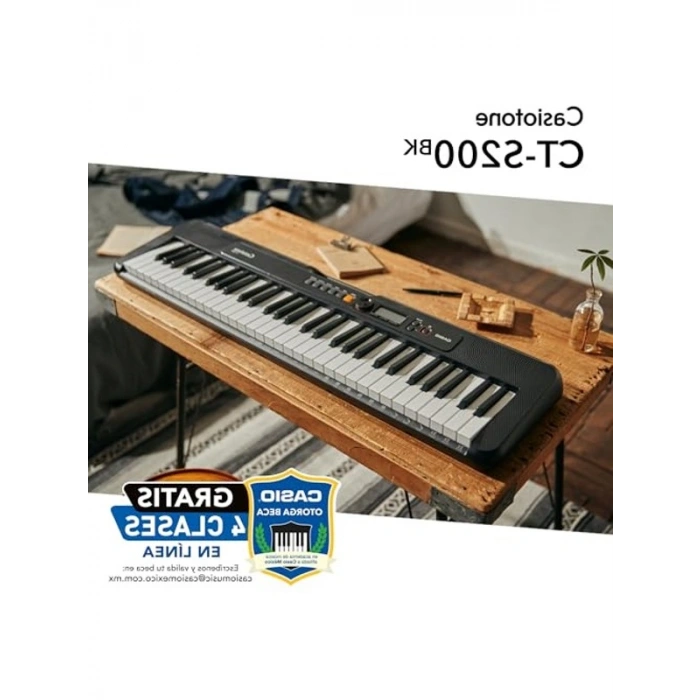 Siyah 61 tuşlu dijital org, taşınabilir müzik aracı