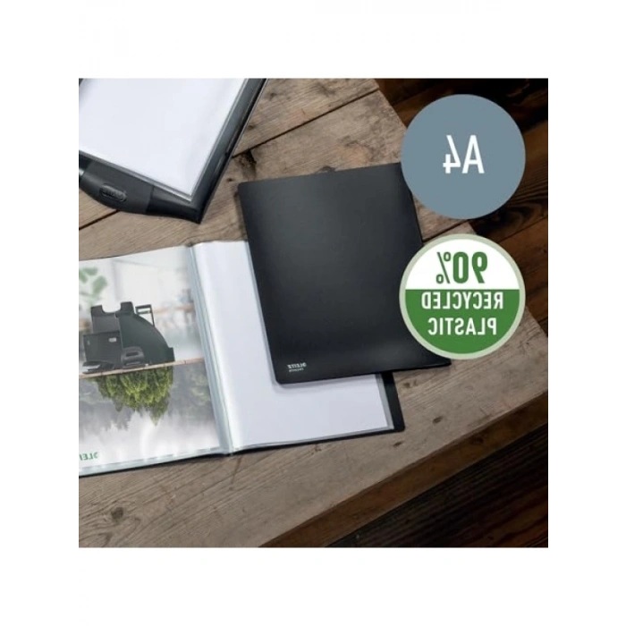 Siyah A4 Sunum Dosyası, 40 Şeffaf Cep