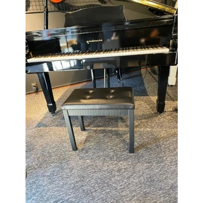 Siyah Ahşap Piyano Taburesi, Şık Tasarım ve Konfor