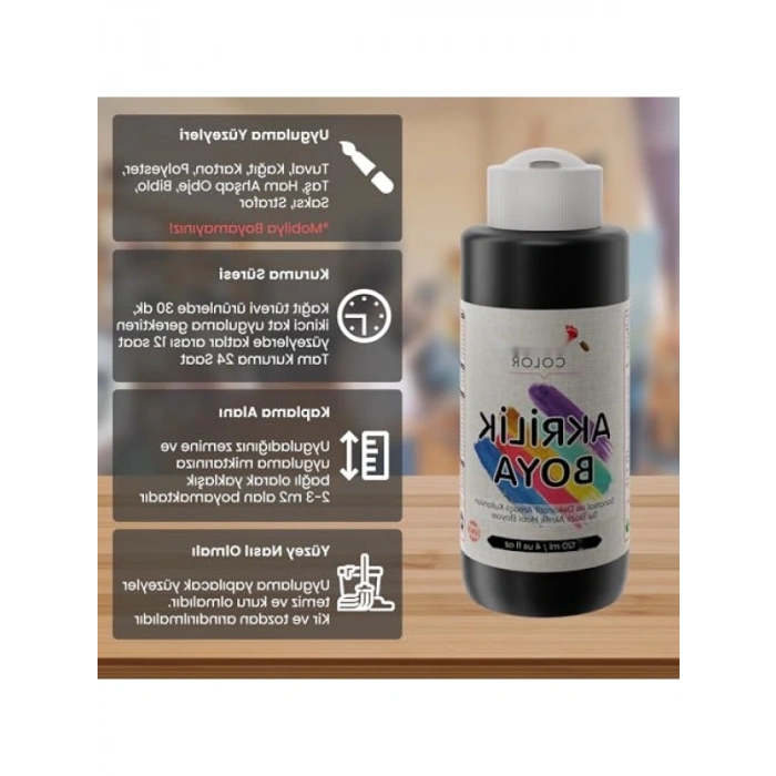 Siyah Akrilik Boya 120 ml