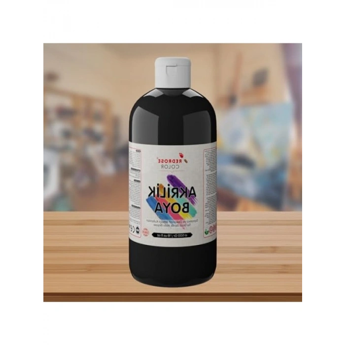 Siyah Akrilik Boya - 500gr