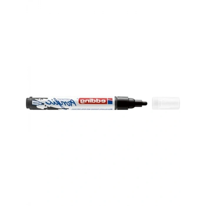 Siyah Akrilik Markör, Orta Uç, Su Geçirmez, 2-3 mm Kalınlıkta Çizim Aracı