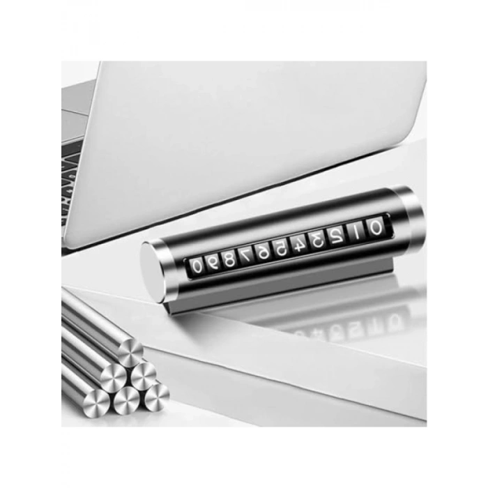 Siyah Alüminyum Kasa Çevirmeli Araç İçi Telefon Numaratörü