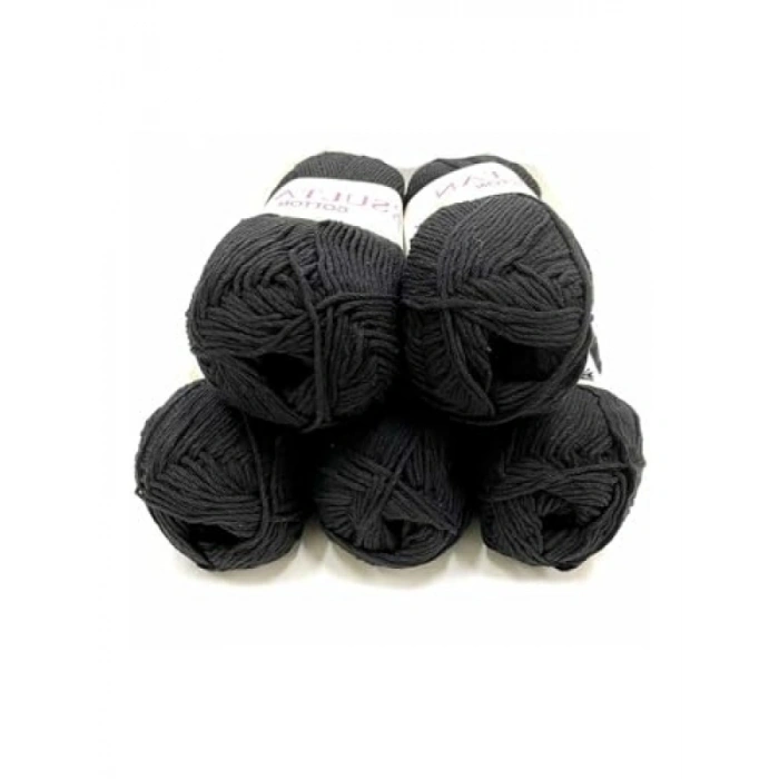 Siyah Amigurumi İpi Seti - 5 Adet