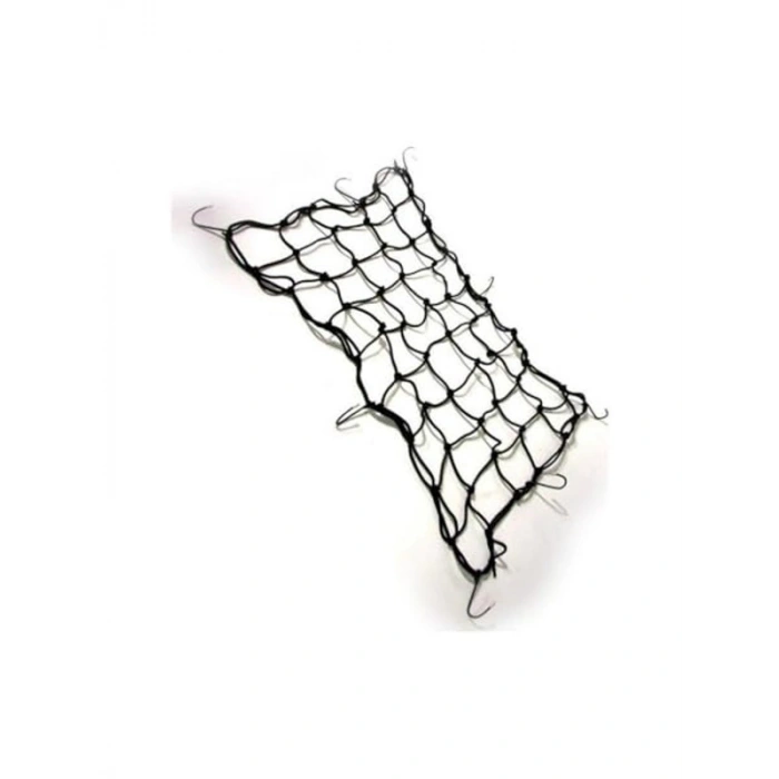 Siyah Araç Bagaj Elastik Filesi, 40x40 cm Kask ve Eşya Düzenleyici