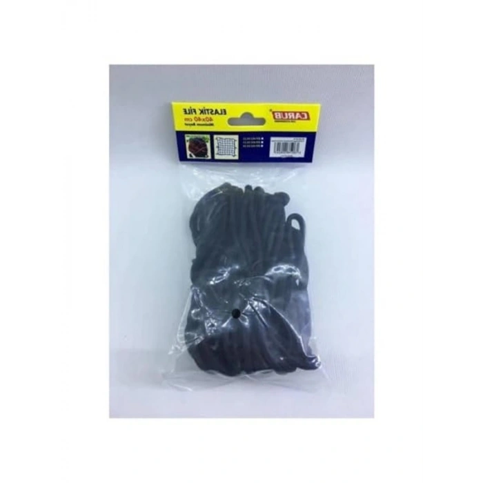 Siyah Araç Bagaj Elastik Filesi, 40x40 cm Kask ve Eşya Düzenleyici