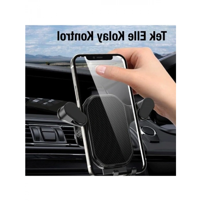 Siyah Araç İçi Havalandırma Telefon Tutucu ile Güvenli Taşıma