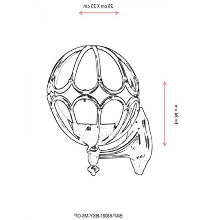 Siyah Bahçe Aplik - 60W